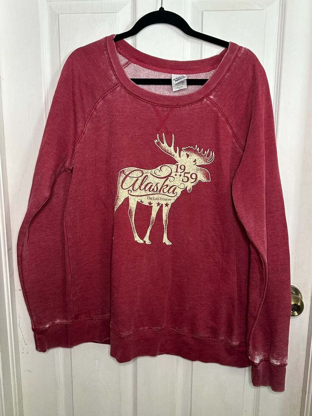 Creative Apparel Concepts Alaska The Last Frontier 1959 Moose Graphic Sweatshirt